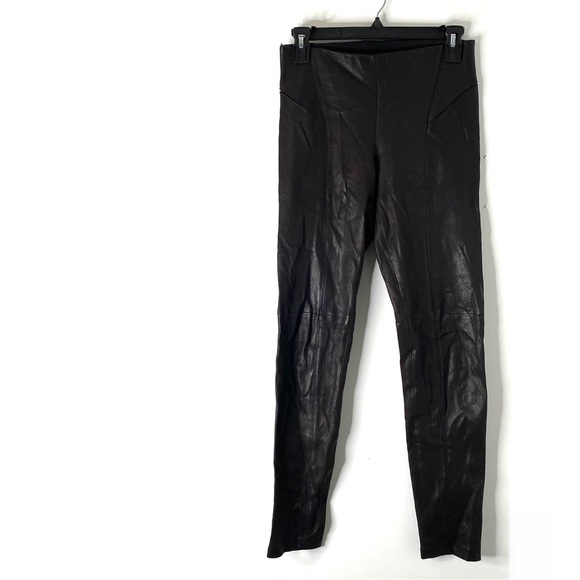 Theory Black Lamb Skinny Pants - Picture 1 of 9